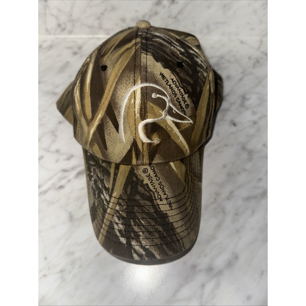 Ducks Unlimited Outdoor Cap Hat Advantage Wetlands Camo SnapBack Camouflage‎
